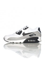 Nike Air Max 90 537384-110 Cuir Blanc Chaussure Running Hommes