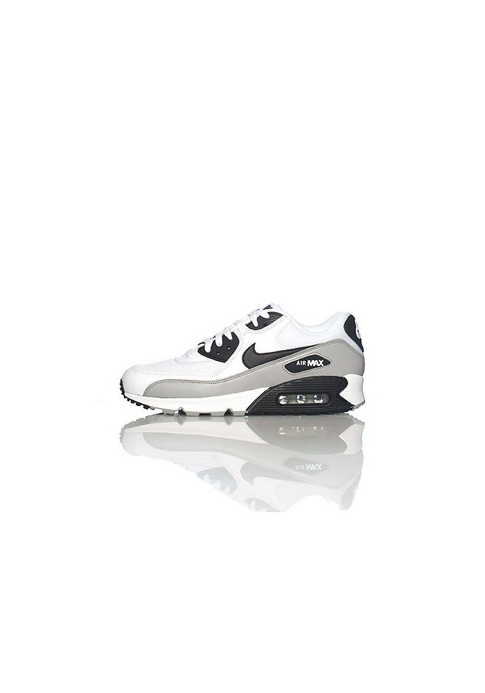 Nike Air Max 90 537384-116 Cuir Blanc Chaussure Running Hommes